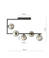 Soma 5 Sort/Grafit loftslampe - Ø14 cm, E14, 230V, uden lyskilde