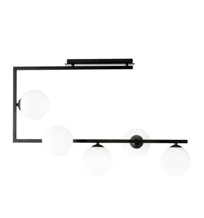 Soma 5 Sort/Opal loftslampe - Ø14 cm, E14, 230V, uden lyskilde