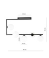 Soma 5 Sort/Opal loftslampe - Ø14 cm, E14, 230V, uden lyskilde