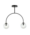 Archi 2 Sort/Transparent lysekrone - Ø14 cm, E14, 230V, uden lyskilde