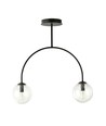 Archi 2 Sort/Transparent lysekrone - Ø14 cm, E14, 230V, uden lyskilde