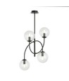 Archi 4B Sort/Transparent lysekrone - Ø14 cm, E14, 230V, uden lyskilde