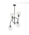 Archi 4B Sort/Transparent lysekrone - Ø14 cm, E14, 230V, uden lyskilde