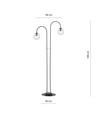Archi LP2 Sort/Transparent lysekrone - Ø14 cm, E14, 230V, uden lyskilde