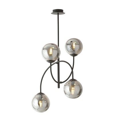 Archi 4B Sort/Grafit lysekrone - Ø14 cm, E14, 230V, uden lyskilde