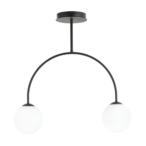 Archi 2 Sort/Opal lysekrone - Ø14 cm, E14, 230V, uden lyskilde