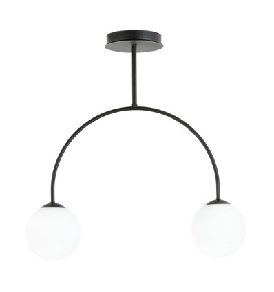 Archi 2 Sort/Opal lysekrone - Ø14 cm, E14, 230V, uden lyskilde