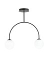 Archi 2 Sort/Opal lysekrone - Ø14 cm, E14, 230V, uden lyskilde