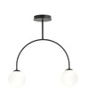 Archi 2 Sort/Opal lysekrone - Ø14 cm, E14, 230V, uden lyskilde