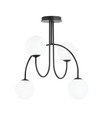 Archi 4A Sort/Opal lysekrone - Ø14 cm, E14, 230V, uden lyskilde