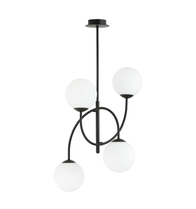 Archi 4B Sort/Opal lysekrone - Ø14 cm, E14, 230V, uden lyskilde