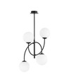 Archi 4B Sort/Opal lysekrone - Ø14 cm, E14, 230V, uden lyskilde