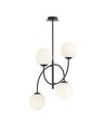 Archi 4B Sort/Opal lysekrone - Ø14 cm, E14, 230V, uden lyskilde