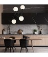 Archi 4B Sort/Opal lysekrone - Ø14 cm, E14, 230V, uden lyskilde