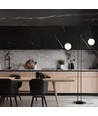 Archi LP2 Sort/Opal lysekrone - Ø14 cm, E14, 230V, uden lyskilde