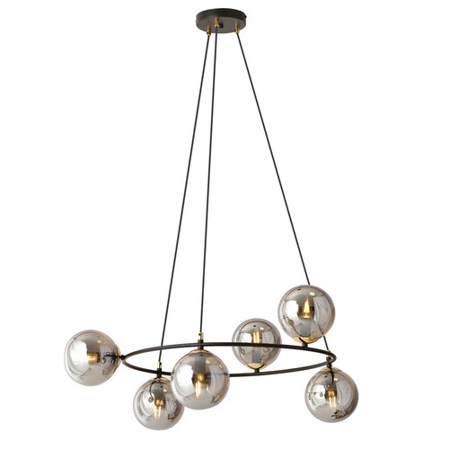 Azura 6 Sort/Grafit pendellampe - Ø14 cm, E14, 230V, uden lyskilde