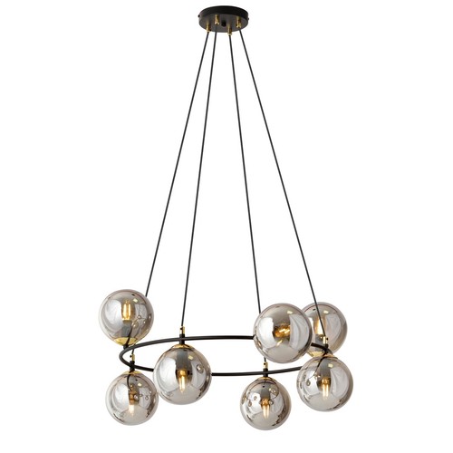 Azura 8 Sort/Grafit pendellampe - Ø14 cm, E14, 230V, uden lyskilde