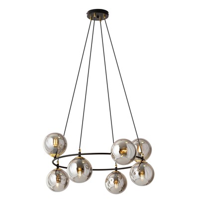 Azura 8 Sort/Grafit pendellampe - Ø14 cm, E14, 230V, uden lyskilde