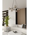 Azura 8 Sort/Grafit pendellampe - Ø14 cm, E14, 230V, uden lyskilde