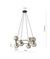 Azura 8 Sort/Grafit pendellampe - Ø14 cm, E14, 230V, uden lyskilde