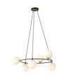 Azura 6 Sort/Opal pendellampe - Ø14 cm, E14, 230V, uden lyskilde