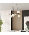 Azura 6 Sort/Opal pendellampe - Ø14 cm, E14, 230V, uden lyskilde