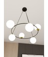 Azura 6 Sort/Opal pendellampe - Ø14 cm, E14, 230V, uden lyskilde