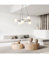 Azura 6 Sort/Opal pendellampe - Ø14 cm, E14, 230V, uden lyskilde