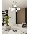 Azura 8 Sort/Opal pendellampe - Ø14 cm, E14, 230V, uden lyskilde