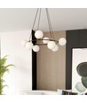 Azura 8 Sort/Opal pendellampe - Ø14 cm, E14, 230V, uden lyskilde