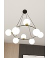 Azura 8 Sort/Opal pendellampe - Ø14 cm, E14, 230V, uden lyskilde
