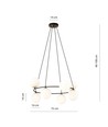 Azura 8 Sort/Opal pendellampe - Ø14 cm, E14, 230V, uden lyskilde