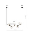 Ritz 5 Sort/Transparent pendellampe - Ø14 cm, E14, 230V, uden lyskilde