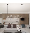 Ritz 7 Sort/Transparent pendellampe - Ø14 cm, E14, 230V, uden lyskilde