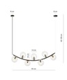 Ritz 7 Sort/Transparent pendellampe - Ø14 cm, E14, 230V, uden lyskilde