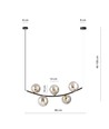 Ritz 5 Sort/Grafit pendellampe - Ø14 cm, E14, 230V, uden lyskilde