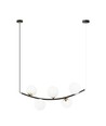 Ritz 5 Sort/Opal pendellampe - Ø14 cm, E14, 230V, uden lyskilde