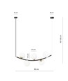 Ritz 5 Sort/Opal pendellampe - Ø14 cm, E14, 230V, uden lyskilde
