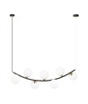 Ritz 7 Sort/Opal pendellampe - Ø14 cm, E14, 230V, uden lyskilde