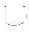 Ritz 7 Sort/Opal pendellampe - Ø14 cm, E14, 230V, uden lyskilde