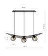 Aura 3 Sort/Grafit pendellampe - Ø14 cm, E14, 230V, uden lyskilde
