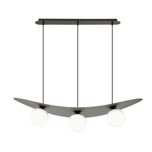 Aura 3 Sort/Opal pendellampe - Ø14 cm, E14, 230V, uden lyskilde