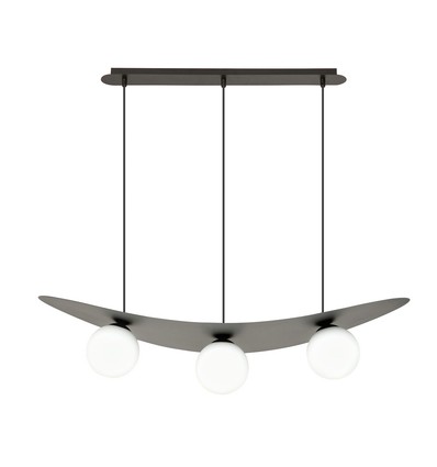 Aura 3 Sort/Opal pendellampe - Ø14 cm, E14, 230V, uden lyskilde