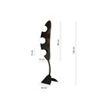 Aura LP3 Sort/Opal gulvlampe - Ø14 cm, E14, 230V, uden lyskilde