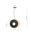 Soho 2 Sort/Opal pendellampe - Ø14 cm, E14, 230V, uden lyskilde