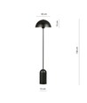 Kava LP1 Sort gulvlampe - Ø30 cm, E27, 230V, uden lyskilde