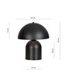 Kava LN1 Sort bordlampe - Ø30 cm, E27, 230V, uden lyskilde