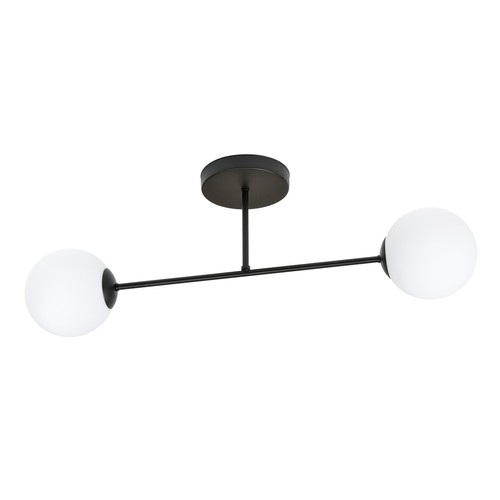 Roma 2 Sort/Opal loftslampe - Ø14 cm, E14, 230V, uden lyskilde