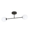 Roma 2 Sort/Opal loftslampe - Ø14 cm, E14, 230V, uden lyskilde