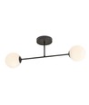 Roma 2 Sort/Opal loftslampe - Ø14 cm, E14, 230V, uden lyskilde